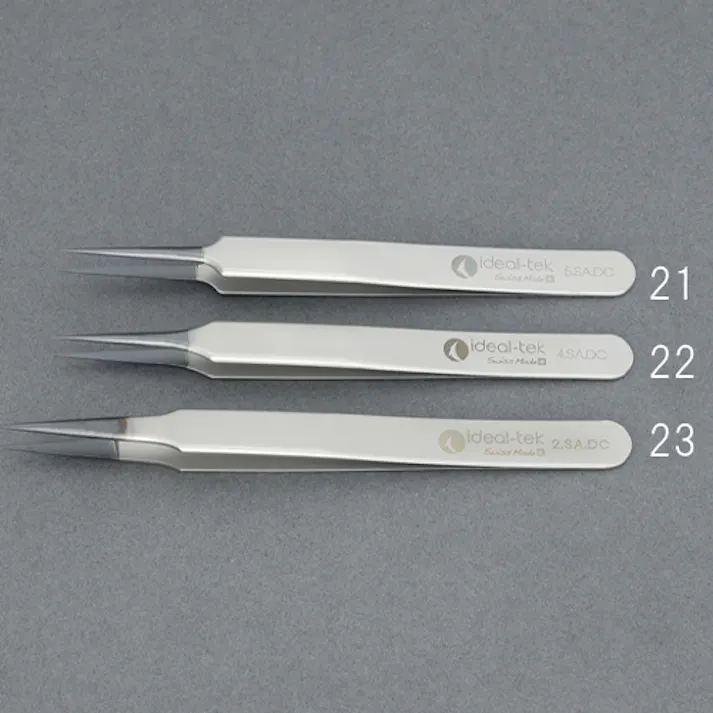 超精密ピンセット(ESD/ステンレス製) 0.11x110mm/5 EA595HD-21 4550061939116【別送品】