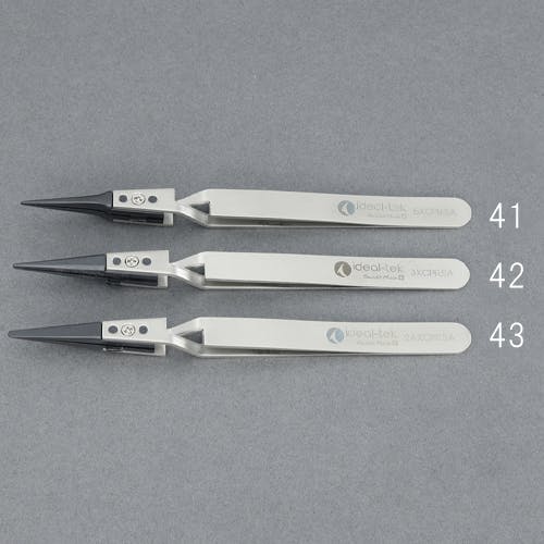 初売りセール ESCO 逆作用ピンセット(ESD/PEEK/ステンレス/交換 125mm 接着・接合工具