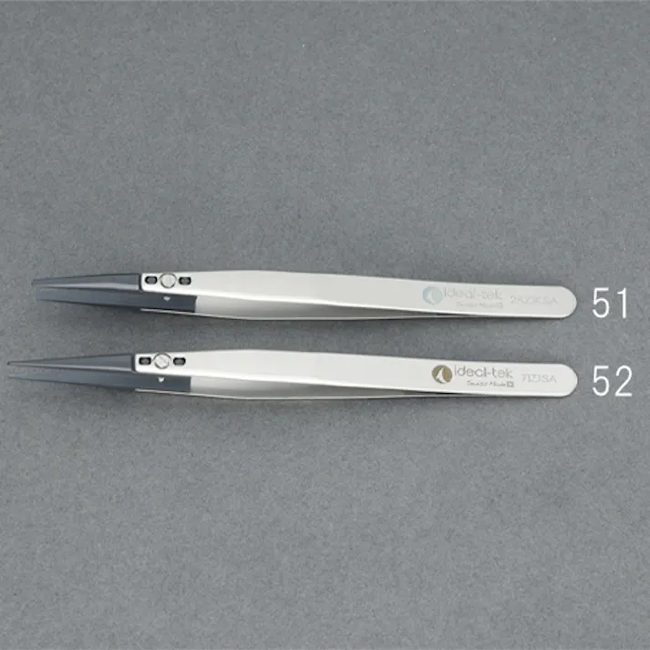 交換式ピンセット(ESD/セラミック/ステンレス) 130mm EA595HF-51 4550061926390【別送品】