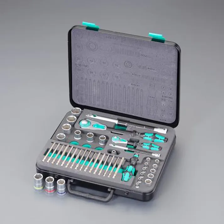 Wera 1/4”・1/2”DR/43点 ソケットレンチセット(ZYKLOP) EA617AH-215(CDC)【別送品】