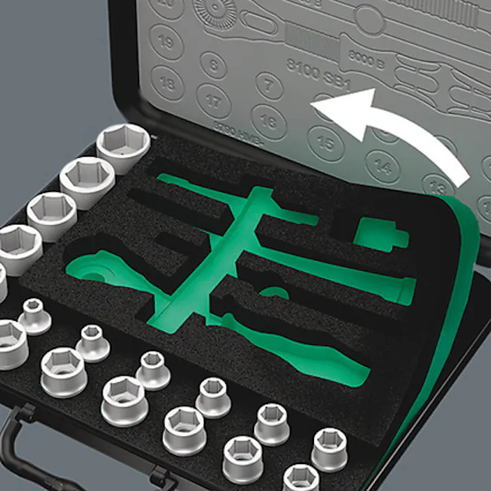 Wera ソケットレンチセット(ZYKLOP) 1/4”・1/2”DR/43点 EA617AH-215 4550061417744【別送品】