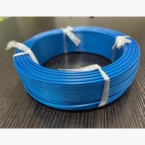 ワイヤーロープ(ステンレス製・PVCコート) 2/4mmx100m/7x7 EA628SN-200 4518340345645【別送品】