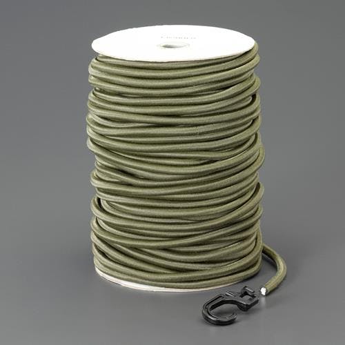 バンジーコード(フック付/OD色) φ8mmx60m EA628WH-402 4518340312210【別送品】