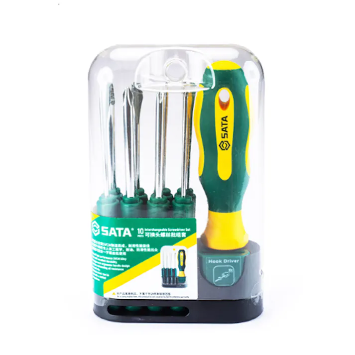 SATA ドライバーセット(差替式) 10本組 EA683SG-10 4550061549087【別送品】