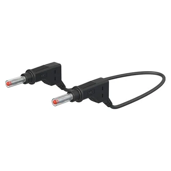 ESCO φ4mm/ 500mm テストリード(スタック接続/黒) EA707NC-411(CDC)【別送品】