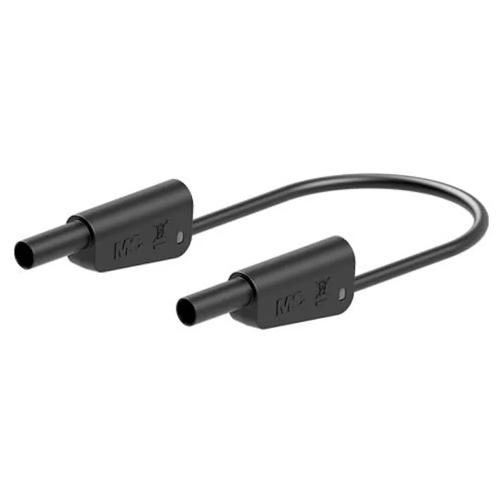 テストリード(スタック接続/黒) φ4mm/250mm EA707NC-521 4518340114258【別送品】