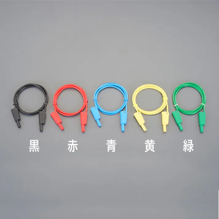 テストリード(スタック接続/黒) φ4mm/750mm EA707NC-601 4518340099104【別送品】