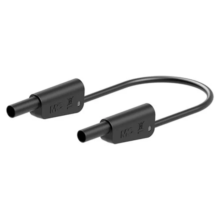 テストリード(スタック接続/黒) φ4mm/2000mm EA707NC-631 4518340111035【別送品】