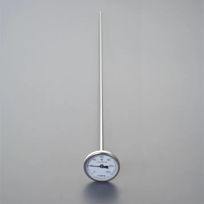 佐藤計量器製作所 バイメタル温度計 0-120℃/900mm EA727AC-201 4518340212053【別送品】