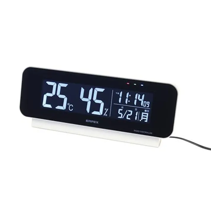 エンペックス気象計(EMPEX) 235x49x92mm デジタル温度・湿度計(電波時計付 EA728AC-73(CDC)【別送品】