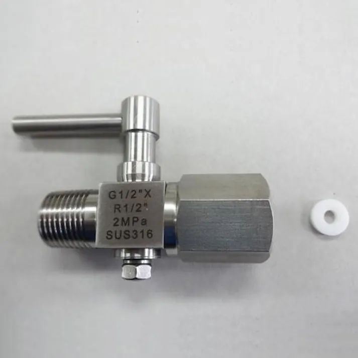 ESCO G 1/2”xR 1/2” ゲージコック(ステンレス) EA729HD-34(CDC)【別送品】