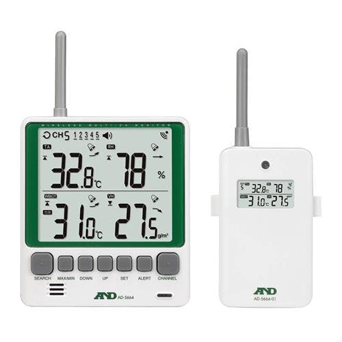 エー・アンド・デイ 最高最低温湿度計 [リモコンセンサー付] EA742MG-7B 4518340289611【別送品】