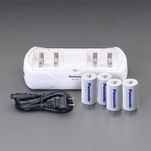 パナソニック(Panasonic) 充電器セット(ニッケル水素 単2x4本付) [単2