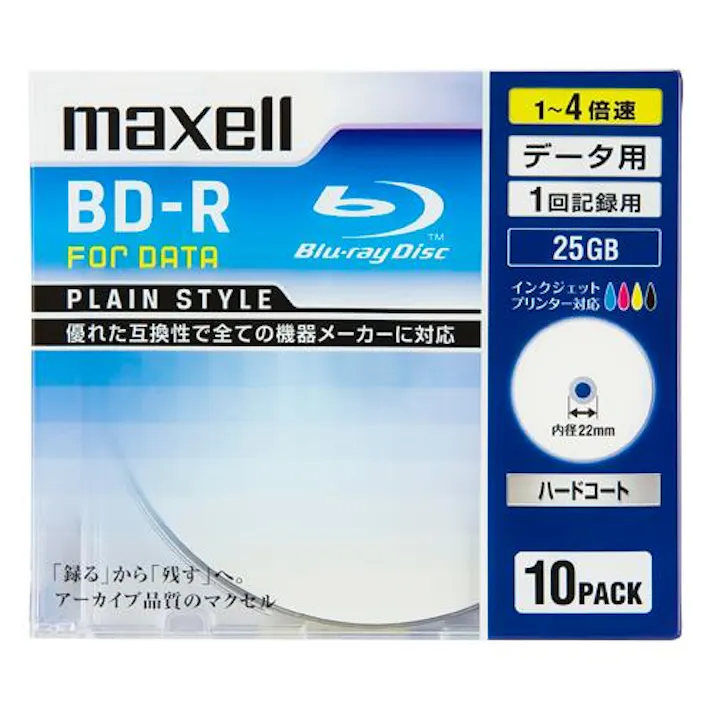 マクセル(maxell) BD-R(データ用 4倍速/10枚) 25GB EA759GS-86A 4550061300862【別送品】