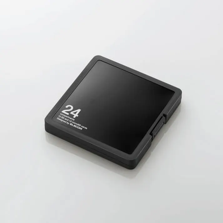 エレコム SD/microSDカードケース(24枚収納/ブラック) EA759Z-21 4518340165601【別送品】