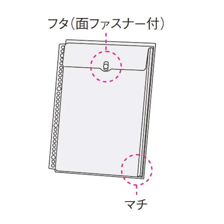 ライオン事務器(LION) 収納ポケットシート(1ポケット/マチ付) A4 EA762CC-81 4518340051720【別送品】