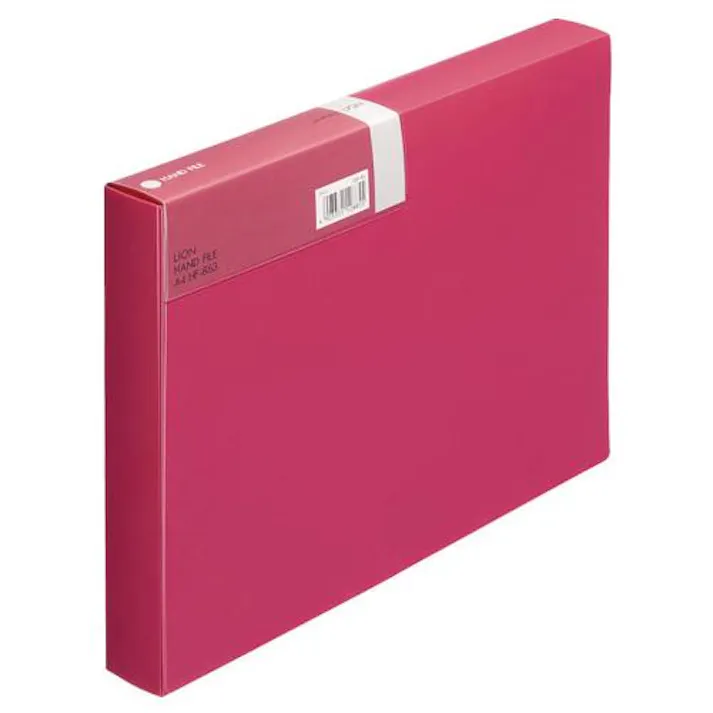 ライオン事務器(LION) ハンドファイル(ワイン) A4/310x35x240mm EA762CF-327 4518340066472【別送品】