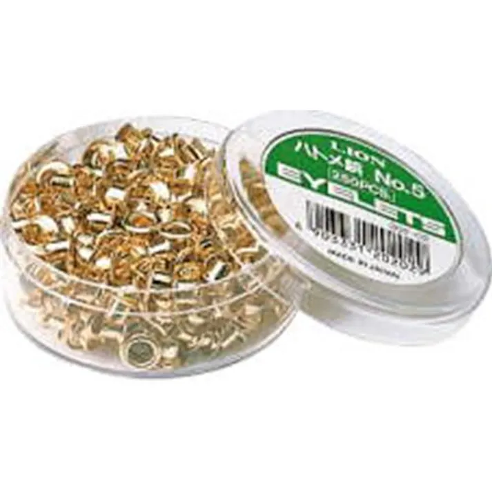 ライオン事務器(LION) φ4mm ハトメ鋲(真鍮メッキ/250個) EA762MD-31(CDC)【別送品】