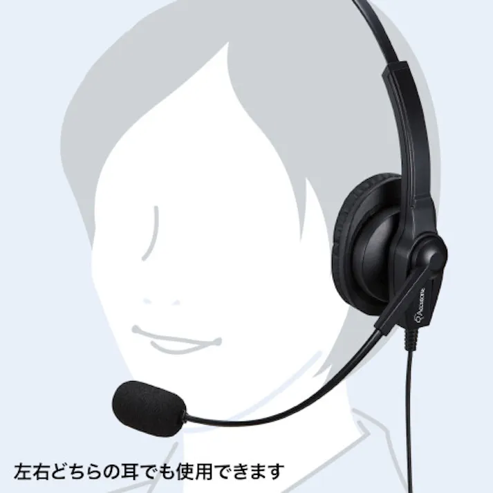 サンワサプライ USBヘッドセット(コールセンター用) 1.8m EA763BC-84 4518340173323【別送品】