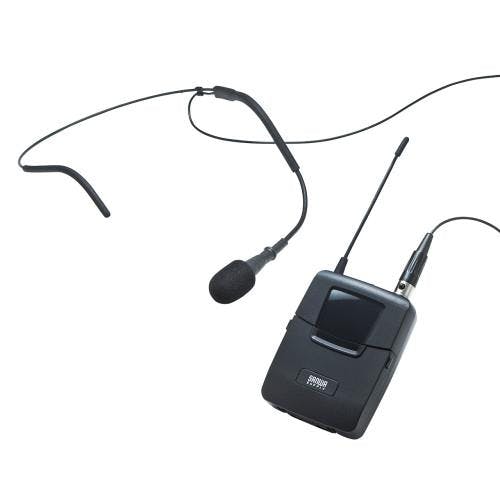 サンワサプライ ワイヤレスヘッドマイク(800MHz帯) [単3x2本] EA763CJ-23 4518340174658【別送品】