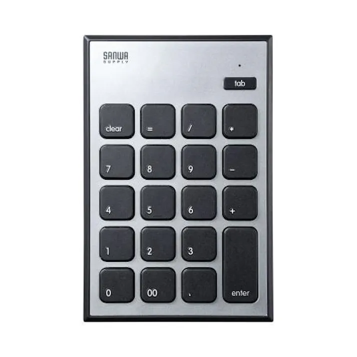 サンワサプライ 86x130x17mm ワイヤレステンキーボード(Mac用) EA764AB-247(CDC)【別送品】