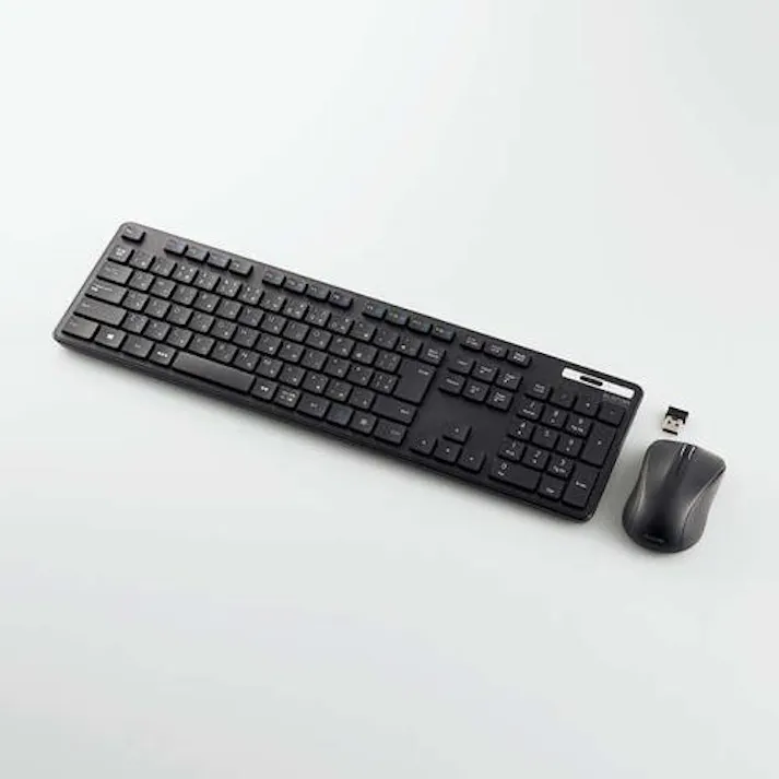 エレコム ワイヤレスキーボード(薄型/マウス付) 442x128x25mm EA764AB-263 4518340163980【別送品】