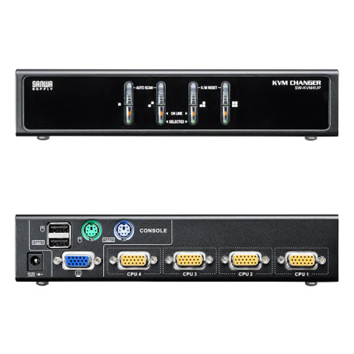 サンワサプライ パソコン自動切替器(PS/2&USB/4:1) EA764AE-73 4518340121836【別送品】