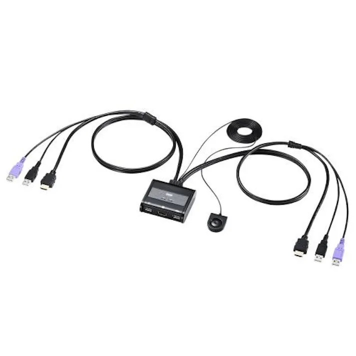 サンワサプライ パソコン自動切替器(HDMI/手元スイッチ付/2:1) EA764AE-78(CDC)【別送品】