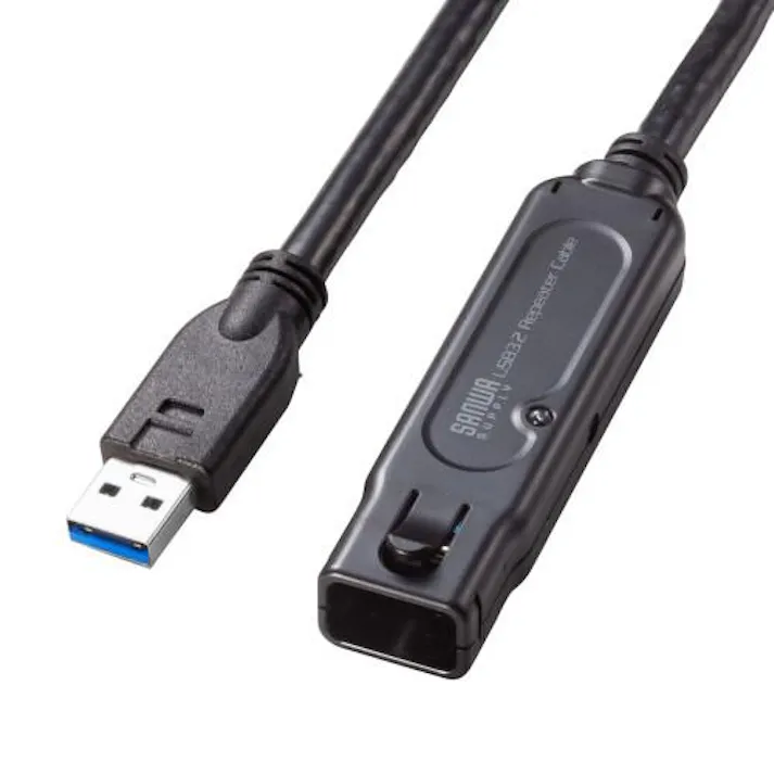 サンワサプライ 15m アクティブリピーターケーブル(USB3.2/抜止ロック) EA764AF-29(CDC)【別送品】