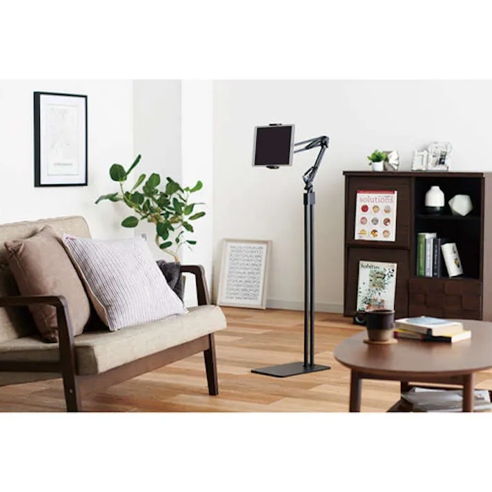 エレコム 床置きタブレットスタンド(フレキシブルアーム) 1270mm EA764AG-201A 4518340303751【別送品】