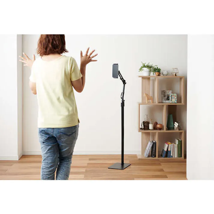 エレコム 床置きタブレットスタンド(フレキシブルアーム) 1270mm EA764AG-201A 4518340303751【別送品】