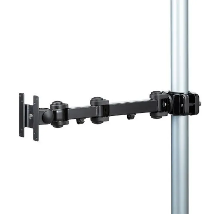 サンワサプライ 490-510mm モニターアーム(支柱取付用/ロング/黒) EA764AG-29BA(CDC)【別送品】