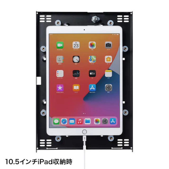 サンワサプライ iPadスタンド(セキュリティボックス付) 312x237x332mm EA764AG-332 4518340132979【別送品】