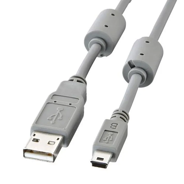 サンワサプライ 0.3m ミニUSBケーブル(A-ミニB5pin/2.0対応) EA764AJ-172A(CDC)【別送品】