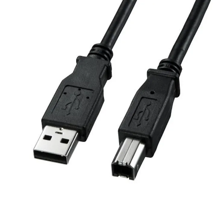 サンワサプライ 1.5m USBケーブル(A-B/2.0対応/黒) EA764AJ-91A(CDC)【別送品】