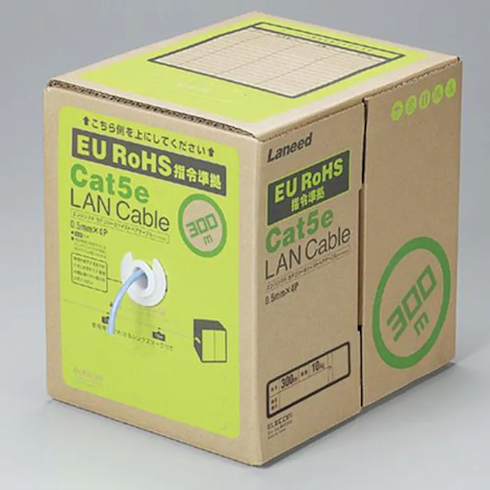 エレコム 300m LANケーブル(Cat5e準拠/ブルー) EA764BG-14(CDC)【別送品】