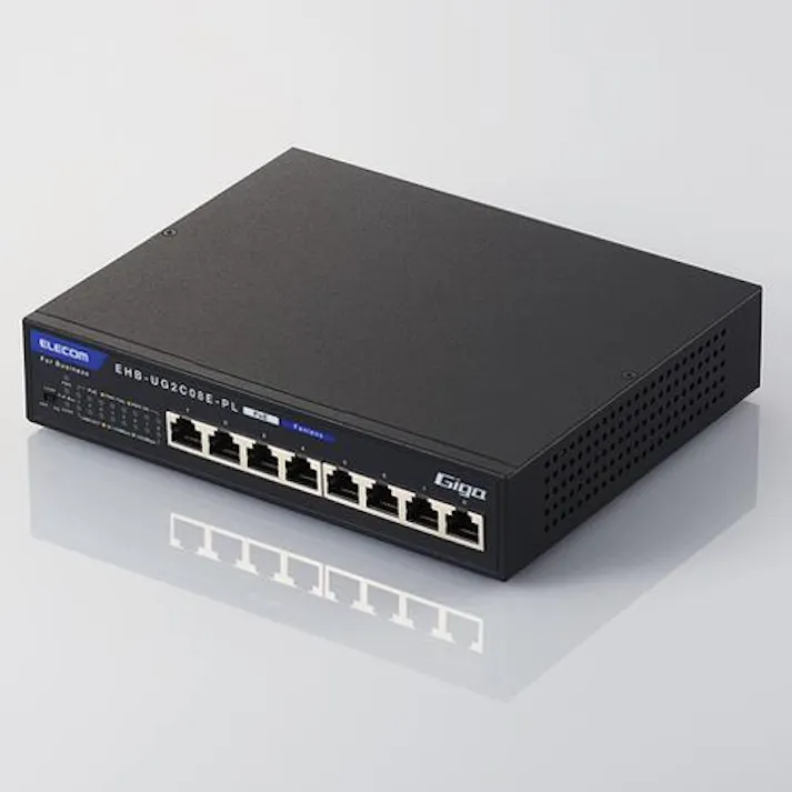 エレコム レイヤー2 PoEアンマネージギガスイッチ(8ポート) EA764BY-182(CDC)【別送品】