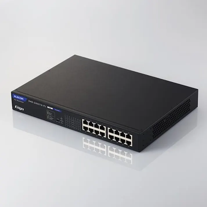 エレコム レイヤー2 PoEアンマネージギガスイッチ(16ポート) EA764BY-183(CDC)【別送品】