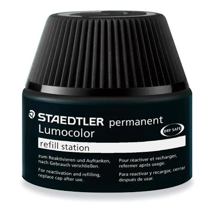 ステッドラー(STAEDTLER) 油性用補充インク(ルモカラー用/黒) 15ml EA765MM-21 4550061289129【別送品】