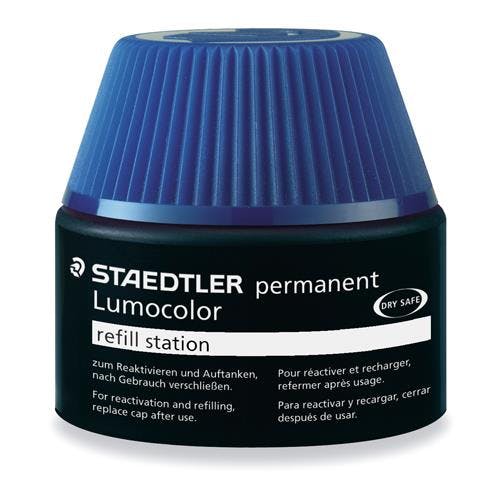 ステッドラー(STAEDTLER) 油性用補充インク(ルモカラー用/青) 15ml EA765MM-23 4550061289099【別送品】