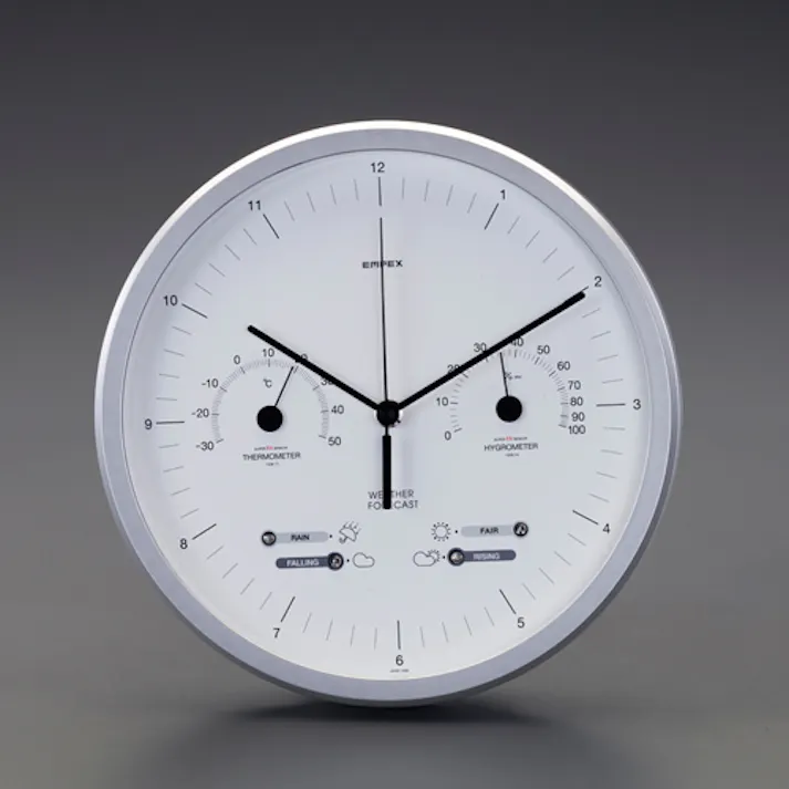 エンペックス気象計(EMPEX) 掛時計(温度・湿度計付) φ265mm EA798CN-15 4550061298657【別送品】