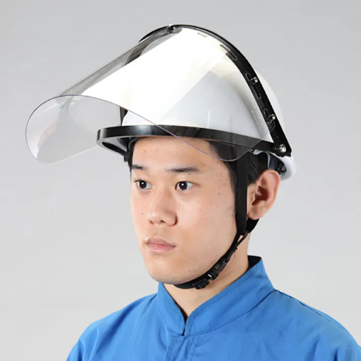 フェイスプロテクター(ヘルメット取付型/幅広/PET) EA800PA-52 4518340174641【別送品】