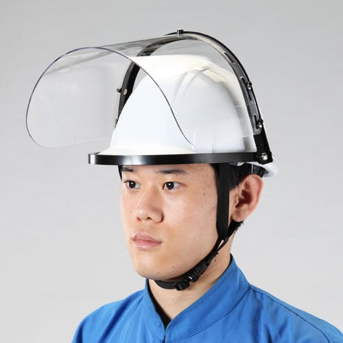 ESCO フェイスプロテクター(ヘルメット取付型/ポリカーボネート