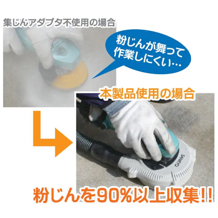 三京ダイヤモンド工業 100mm グラインダー用集じんアタッチメント(マキタ用) EA809BZ-36(CDC)【別送品】