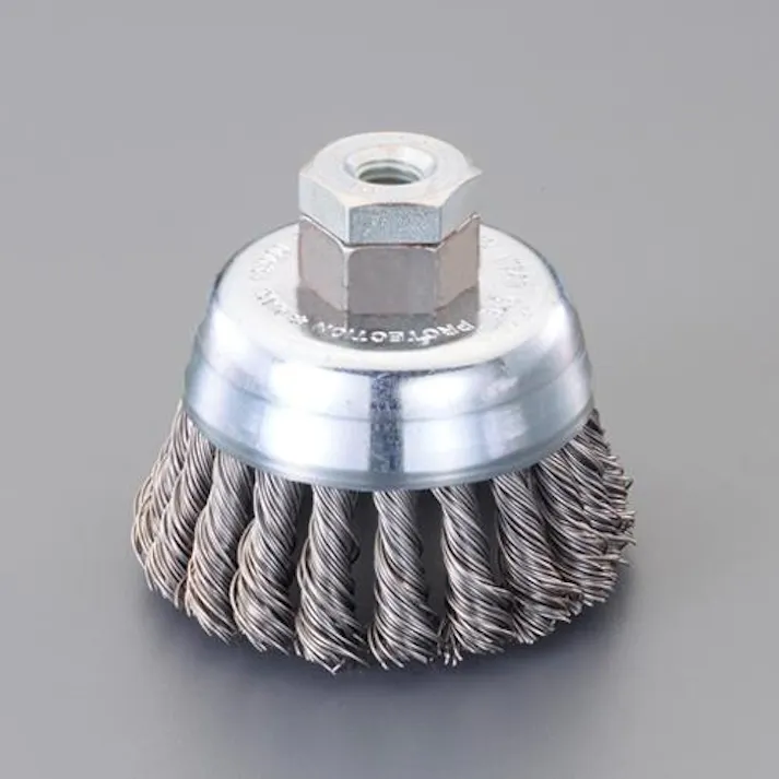 ESCO 76mm/M10 ワイヤーブラシ(カップ型/スチール製) EA809YL-21(CDC)【別送品】