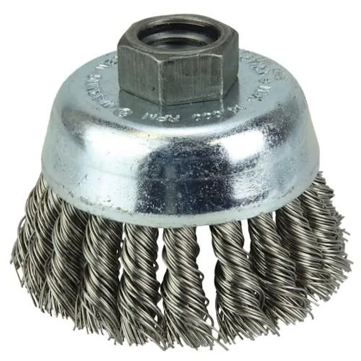 ESCO 76mm/M10 ワイヤーブラシ(カップ型/ステンレス製) EA809YL-22(CDC)【別送品】