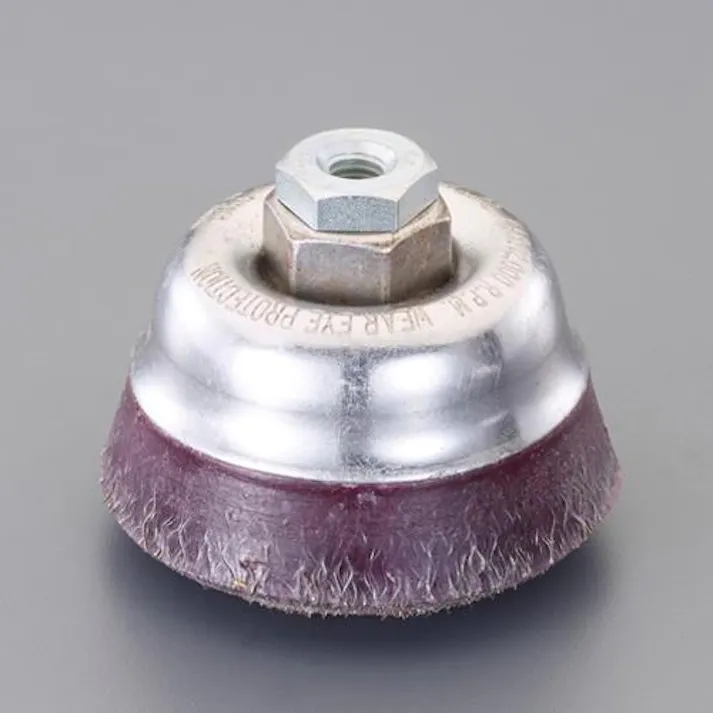 ESCO 89mm/M10 ワイヤーブラシ(カップ型/スチール製) EA809YL-51(CDC)【別送品】