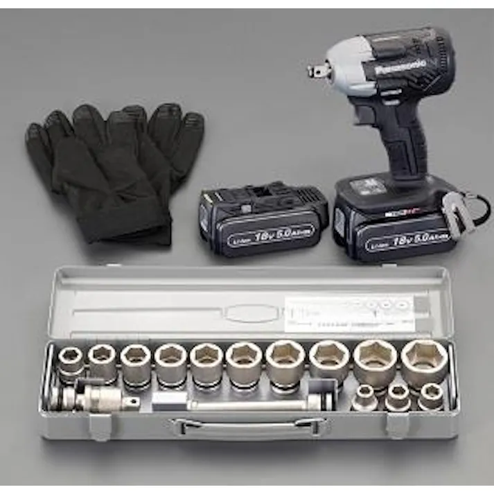 パナソニック DC18.0V(1/2”DR) インパクトレンチセット(充電式) EA813PD-111B(CDC)【別送品】