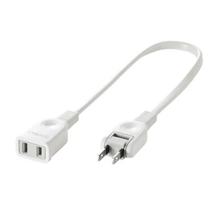 サンワサプライ 125V/15Ax0.3m 延長コード(スイングプラグ/白) EA815GA-102(CDC)【別送品】