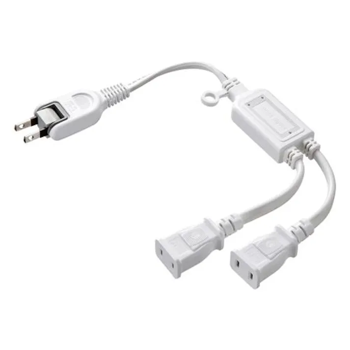 サンワサプライ 分配コード(2口/白) 125V/15Ax0.4m EA815GA-86AA 4518340094727【別送品】